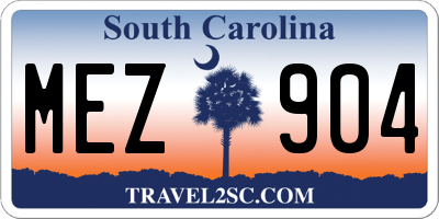 SC license plate MEZ904