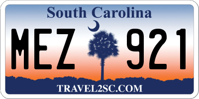 SC license plate MEZ921
