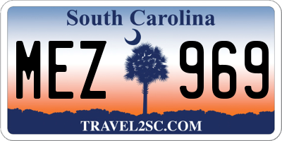 SC license plate MEZ969
