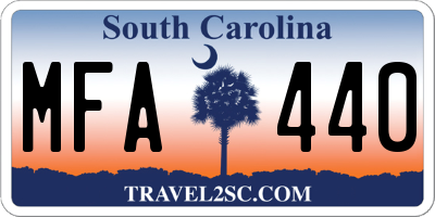 SC license plate MFA440