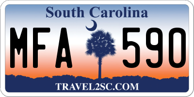 SC license plate MFA590