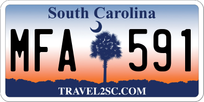 SC license plate MFA591