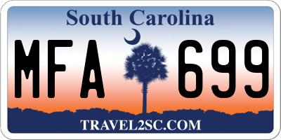 SC license plate MFA699