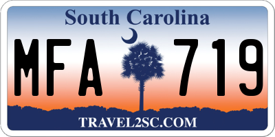 SC license plate MFA719