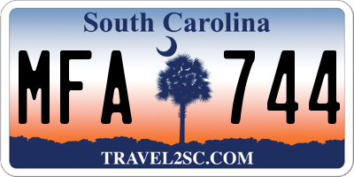 SC license plate MFA744