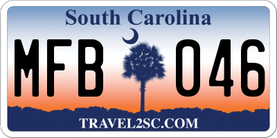 SC license plate MFB046