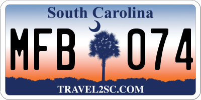 SC license plate MFB074