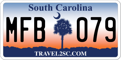 SC license plate MFB079