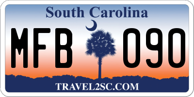 SC license plate MFB090