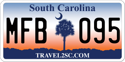 SC license plate MFB095
