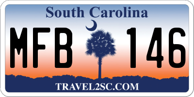 SC license plate MFB146