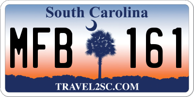 SC license plate MFB161