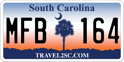 SC license plate MFB164
