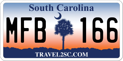 SC license plate MFB166