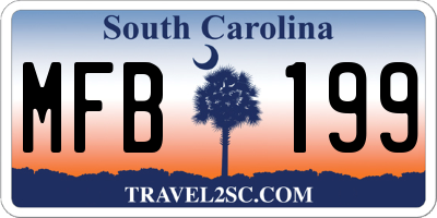 SC license plate MFB199