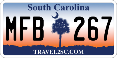 SC license plate MFB267