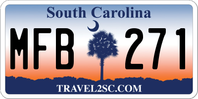 SC license plate MFB271