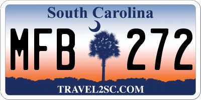 SC license plate MFB272