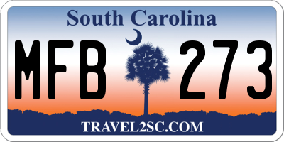 SC license plate MFB273