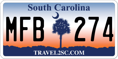 SC license plate MFB274