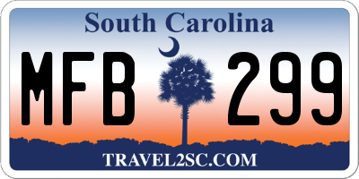 SC license plate MFB299