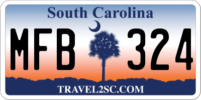 SC license plate MFB324