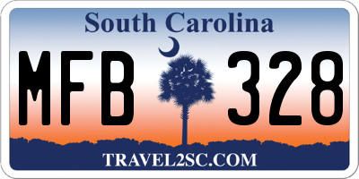 SC license plate MFB328