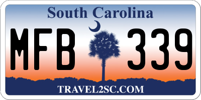 SC license plate MFB339