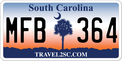 SC license plate MFB364