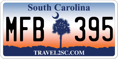 SC license plate MFB395