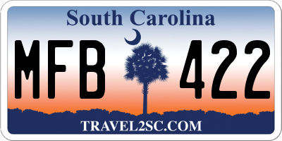 SC license plate MFB422