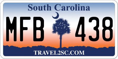 SC license plate MFB438
