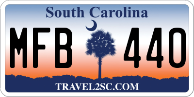 SC license plate MFB440