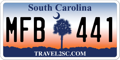 SC license plate MFB441