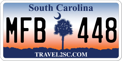 SC license plate MFB448