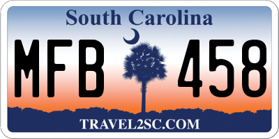 SC license plate MFB458