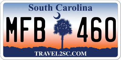 SC license plate MFB460