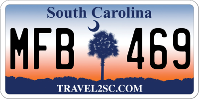SC license plate MFB469