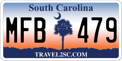 SC license plate MFB479