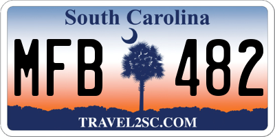 SC license plate MFB482