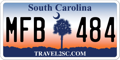 SC license plate MFB484