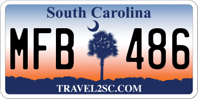 SC license plate MFB486