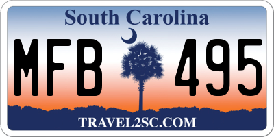 SC license plate MFB495