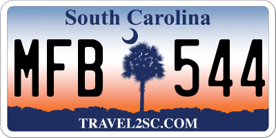 SC license plate MFB544
