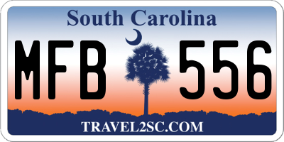 SC license plate MFB556