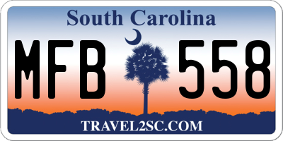 SC license plate MFB558