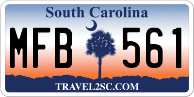 SC license plate MFB561