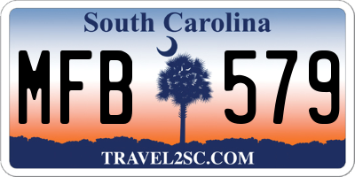 SC license plate MFB579