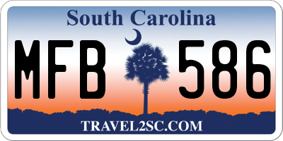 SC license plate MFB586