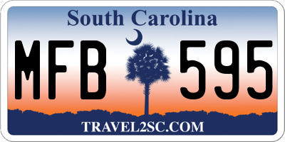 SC license plate MFB595